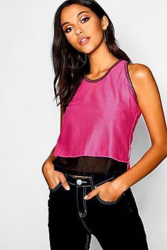 Boohoo Double Layer Mesh Vest