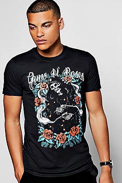 Boohoo Guns N Roses License Band T-shirt