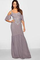 Boohoo Tall Boutique Embellished Maxi Dress