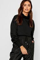 Boohoo High Neck Deep Cuff Sweat