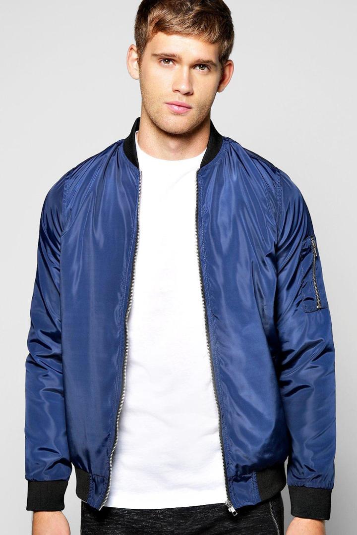 Boohoo Ma1 Lightweight Bomber Navy
