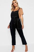 Boohoo Plus Tie Top Dungaree