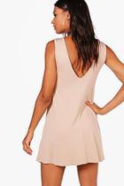 Boohoo Jenny V Back Swing Dress