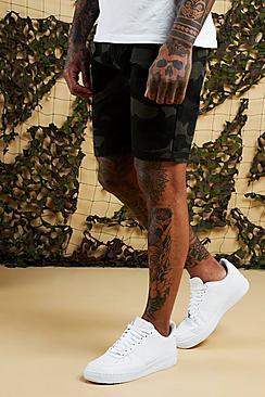 Boohoo Slim Fit Cotton Camo Shorts