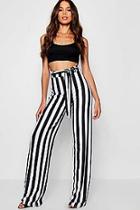 Boohoo Tall Mia Stripe Wide Leg Pants