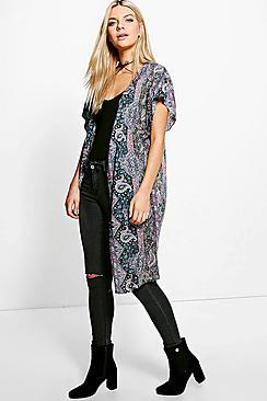 Boohoo Zoe Paisley Printed Kimono