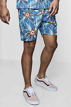 Boohoo Floral Print Drawstring Short Co-ord