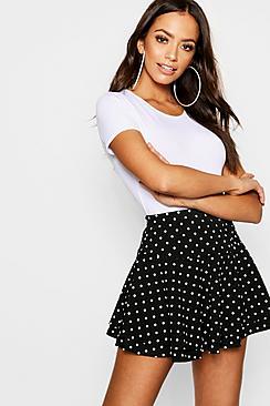 Boohoo Polka Dot Double Layer Ruffle Shorts