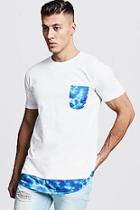 Boohoo Tie Dye Faux Layer Pocket Print T-shirt