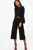 Boohoo Sarah Zip Detail Woven Culotte