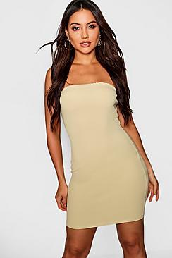 Boohoo Tonal Bandeau Mini Bodycon Dress