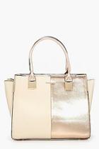 Boohoo Paige Rose Panelled Structured Day Bag