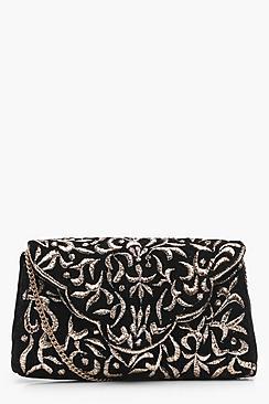 Boohoo Freya Metallic Embroidered Cross Body