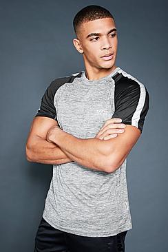 Boohoo Active Contrast Raglan Gym T-shirt