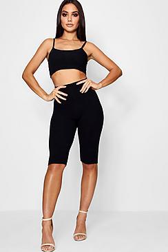 Boohoo Leah Cycle Short & Top Co-ord