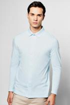 Boohoo Long Sleeve Jersey Shirts Blue