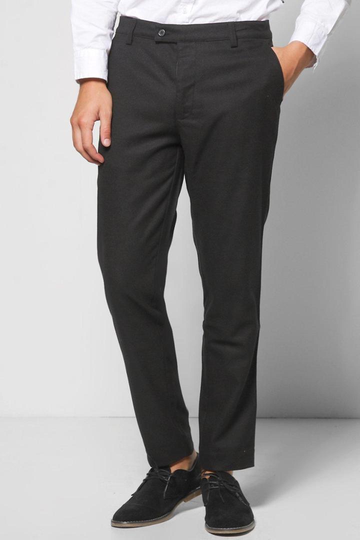 Boohoo Skinny Fit Suit Trousers Black