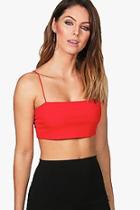 Boohoo Hannah Square Neck Strappy Bandeau