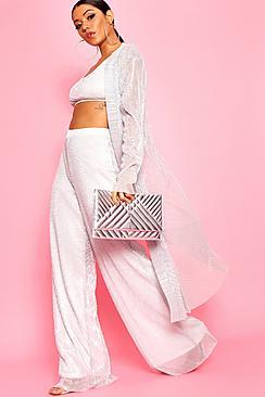 Boohoo Glitter Mesh Duster