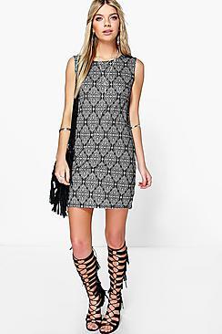 Boohoo Aisha Sleeveless Boho Shift Dress