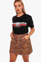 Boohoo Plus Jasmine Sassy Printed T-shirt