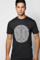 Boohoo Mono Tribal Circle Print T Shirt