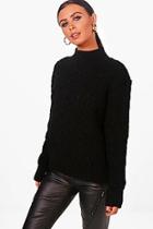 Boohoo Petite Jodie Cable Knit Jumper