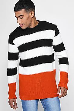Boohoo Colour Block Stripe Jumper