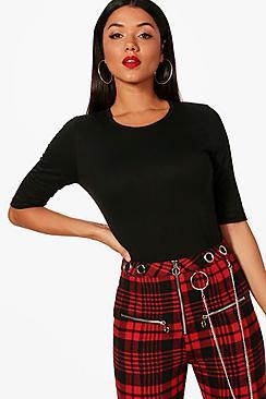 Boohoo Polly Basic Half Sleeve Top