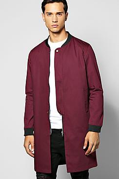 Boohoo Cotton Lined Ma1 Longline Bomber Jacket