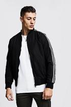 Boohoo Bomber With Stripe Taping Detail