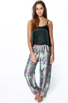 Boohoo Eva Satin Floral Trouser And Cami Night Set Multi