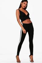 Boohoo Lois Contrast Panel Trousers