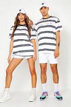 Boohoo Pride Loose Fit Stripe T-shirt With Chest Print