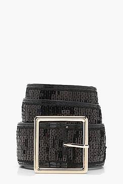 Boohoo Sophie Sequin Festival Boyfriend Belt