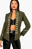Boohoo Laura Khaki Military Jacket