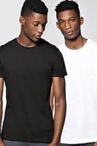 Boohoo 2 Pack Crew Neck T Shirts In Slim Fit