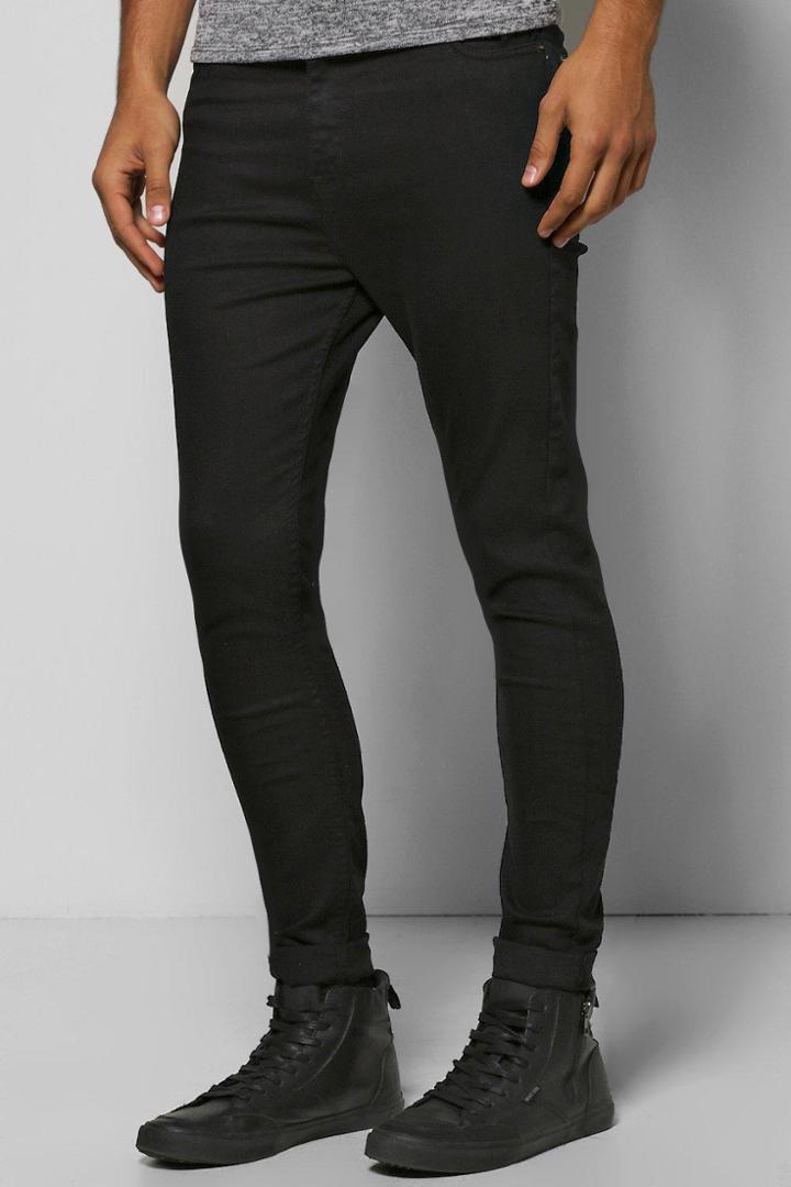Boohoo Black Spray On Skinny Jeans Black