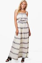 Boohoo Lucy Strappy Frill Maxi Dress