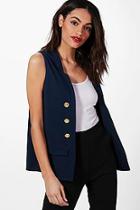 Boohoo Ella Button Front Sleeveless Blazer