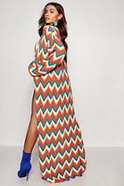 Boohoo Zoe Zig Zag Crochet Maxi Cardigan