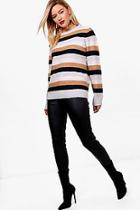 Boohoo Polly Stripe Fisherman Jumper