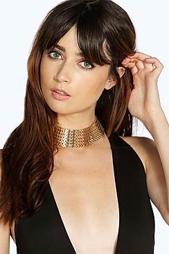 Boohoo Lucy Wide Chain Choker