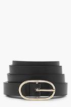 Boohoo Kate Oval Buckle Skinny Belt