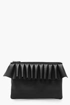Boohoo Lily Frilled Ziptop Clutch