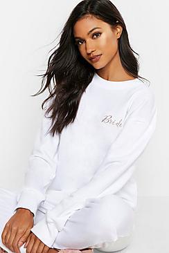 Boohoo Bride Embroidered Sweater