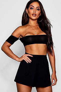 Boohoo Abbie Solid Colour Flippy Shorts