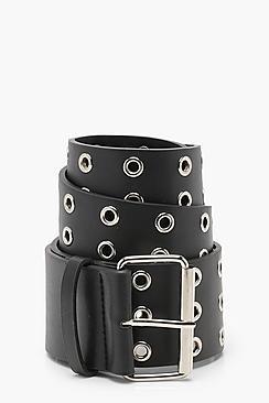 Boohoo Ava Wide Eyelet Waist Belt