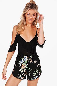 Boohoo Ellie Floral Print Shorts