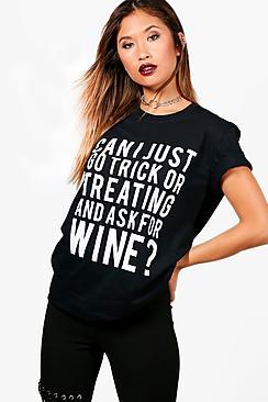 Boohoo Tamara Trick Or Treat Halloween Printed T-shirt